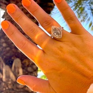 Certified diamond marquee ring